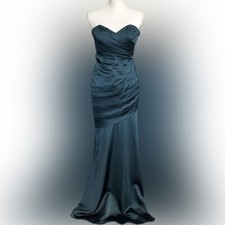 NWT DAVID S BRIDAL STRAPLESS SATIN MERMAID STYLE GOWN STILL IN ORIGINAL BAG SIZE