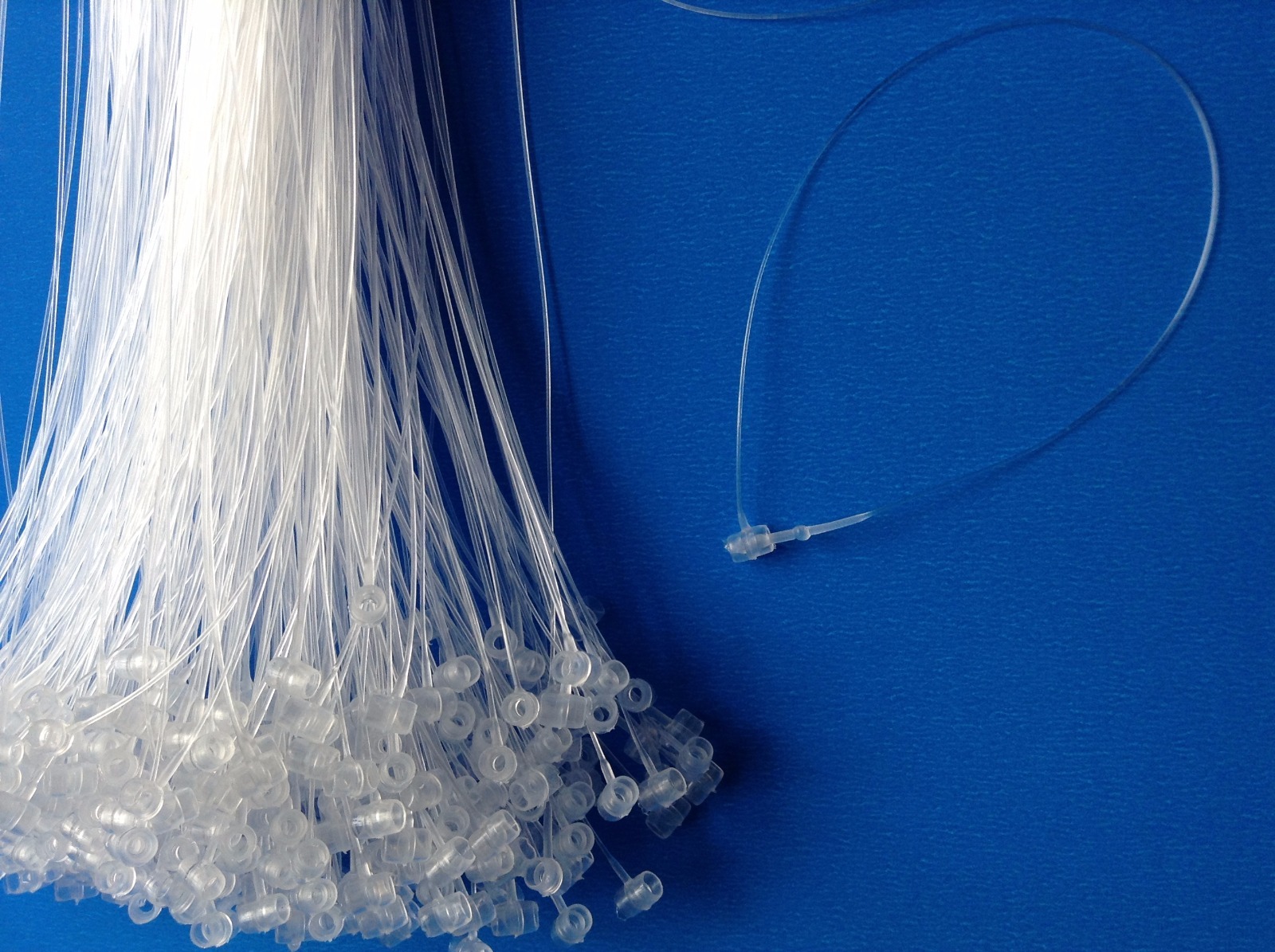 9" 1000 pcs Snap Lock Pin Security Loop Plastic Tag Fastener tie Clear