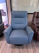IMG Valletta Ergo Zero Gravity Recliner XL 2 motor Trend in Lake Blue Leather