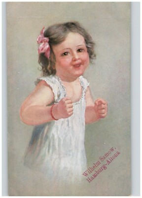 Happy Girl Wilhelm Samow Hamburg Altona Klaufs Co F.E.D. Serie 503 Postcard