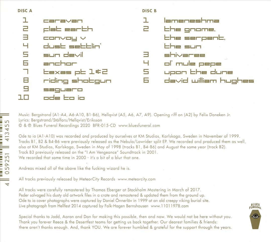 LOWRIDER ODE TO IO [DELUXE EDITION] NEW CD