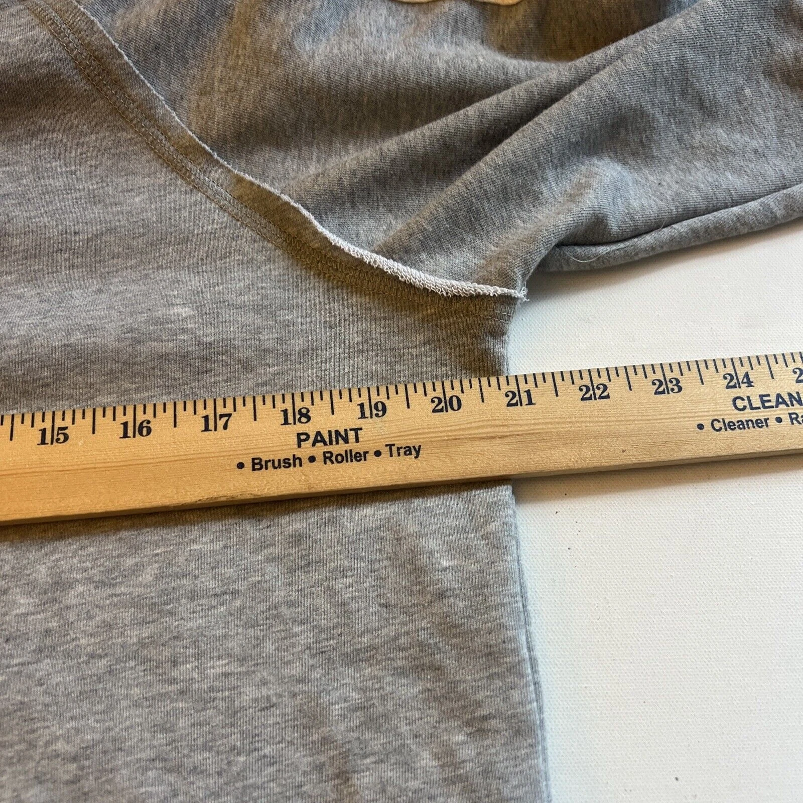 OFF WHITE felpa con cappuccio oli & hali grigio avorio pizzo oversize boho donna piccola