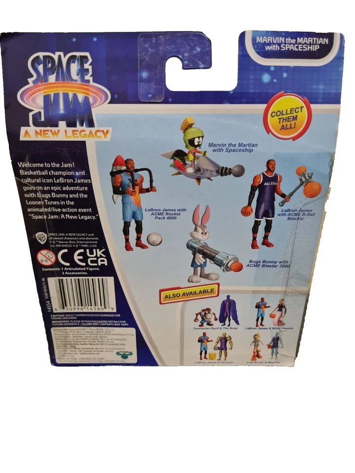 Marvin The Martian Space Jam A New Legacy  With Spaceship 4" Figure New - Image 2 of 4