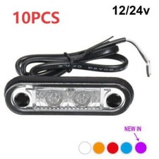 10PCS 12V/24V KELSA BAR FLUSH FIT LED MARKER LIGHTS LAMPS WHITE / AMBER / RED
