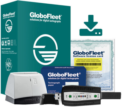 GloboFleet Starter Set Minimal DK LKW Auslesegerät Fahrerkarte Tachograph  DTCO