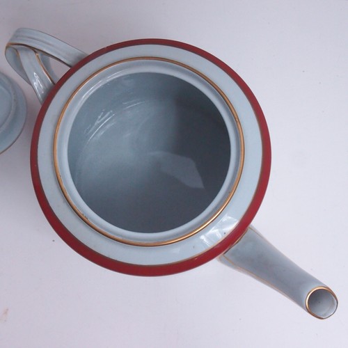 Teiera Copeland Spode Red Newburyport con coperchio - pietra fine A Y3360 ottima! - Foto 5 di 9