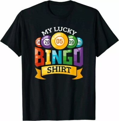 2025/My Lucky Bingo T-Shirt Funny Bingo Player For Men Gift, Size M - 3XL