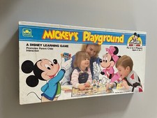 1988 Mickey's Playground Board Game by Golden Incomplete For Replacement Parts