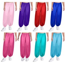 Kids Girls Trousers Praise Bloomers Loose Pants Harem Sweatpants Halloween Solo