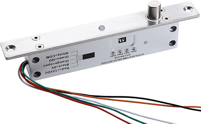 Fail-Secure Deadbolt Electric Drop Bolt Lock 12VDC NO Mode for Narrow Door