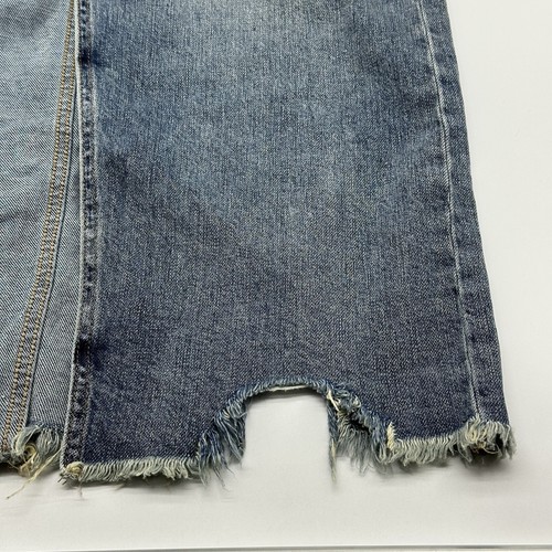 Free People Rhiannon Women's Size 29 / 8 Blue Jean Raw Hem Denim Maxi Skirt NWT - Picture 4 of 15
