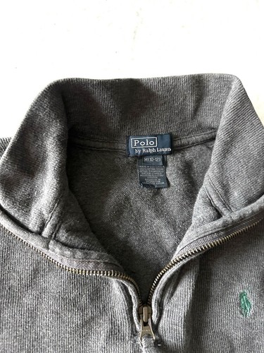 Polo Ralph Lauren Sweater Boys M 10-12 Gray green Pony Pullover 1/4 Zip - Picture 4 of 10