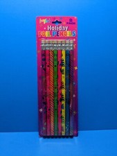 Vintage Lisa Frank Holiday Foil Pencils 8 Pac...