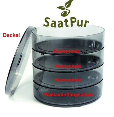 SaatPur Keimbox Keimbar Keimschale Keimgerät Ersatzschalen Sprossen Microgreen