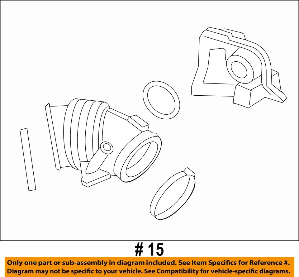 Buick Lacrosse 2010-2011 filtro de aire manguera conducto nuevo GM # 13250251 Foto 3 de 3