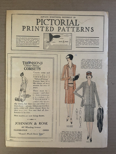 Vintage PICTORIAL PRINTED PATTERNS Monthly Fashions Book December 1927 - Picture 10 of 10