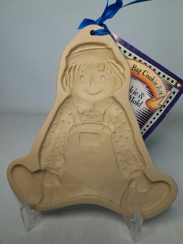 Bolso marrón de los años 80 molde artístico galletas RAGGEDY ANDY niño trapo muñeca ""Receta"" libro - Imagen 2 de 6