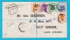 SOUTH AFRICA Orange River Colony R cover 1901 Bloemfontein by train East London