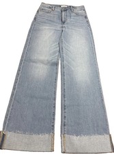 Ann Taylor LOFT The Wide Leg High Waist Jeans Size 2 Wide Leg Raw Cuff