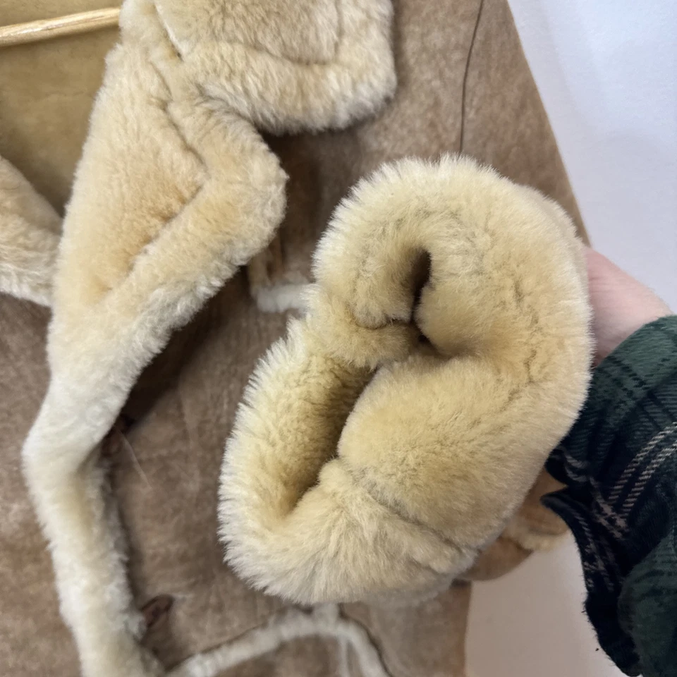 Vintage Sears Shearling Sheepskin Suede Leather Woman M/L Coat Western - Image 2 of 4