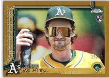 2025 Topps Chrome JACOB WILSON Gold Refractor RC IMAGE VARIATION SP #25/50 A's
