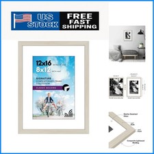 Elegant 12x16 Picture Frame with Shatter-Resistant Glass in Light Wood Finish