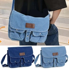 Women Cross Body Messenger Denim Shoulder Bag Casual Purse Handbag Casual Bag