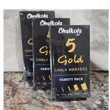 Chalkola Gold Chalk Markers Variety Pack, 5 Count Model 5 Gold 