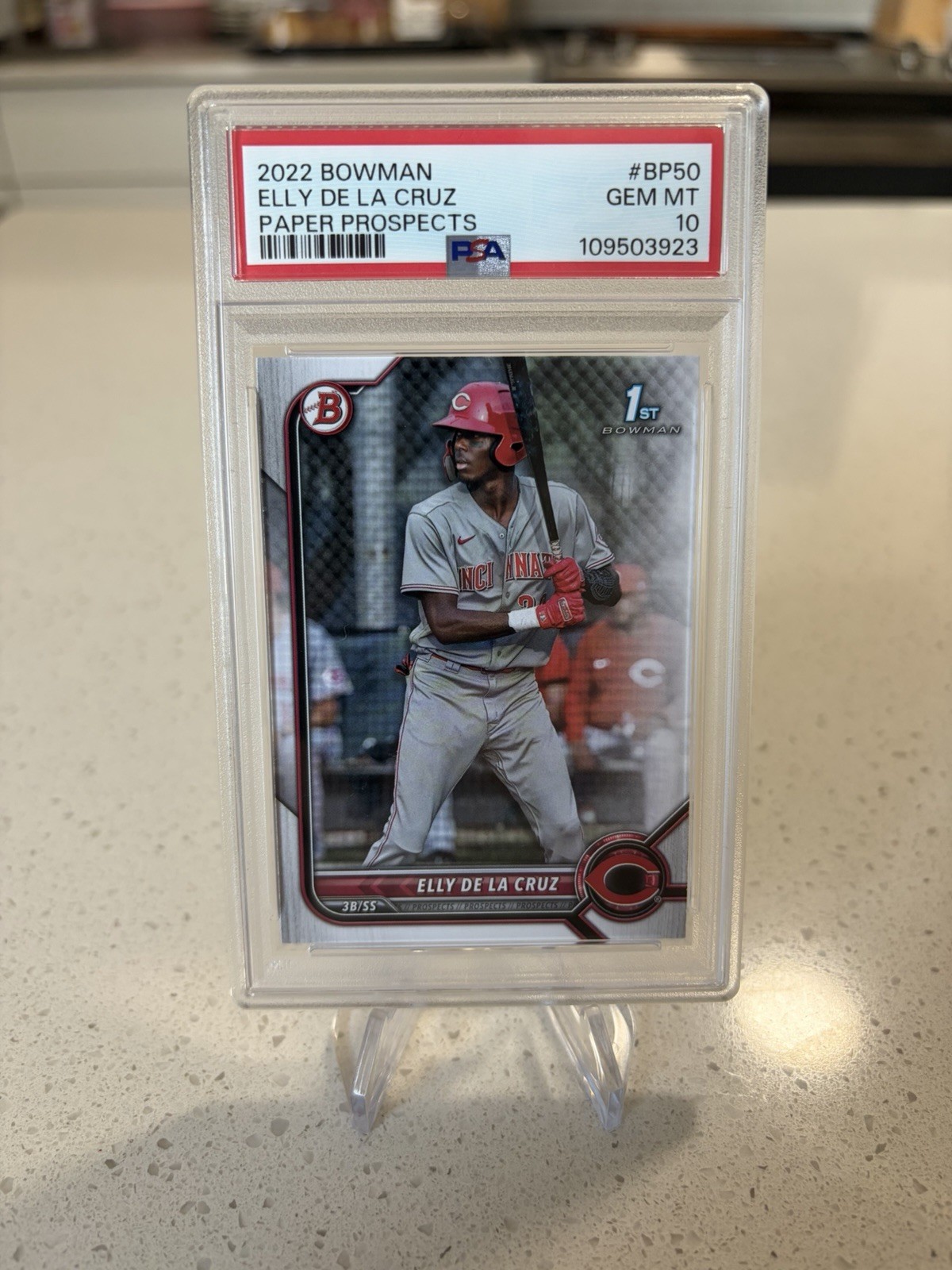 2022 Bowman Elly De La Cruz #BP-50 Paper Prospects PSA 10 Cincinnati Reds 🔥 view 1