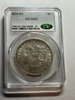 1878 8TF Morgan Silver Dollar CACG AU53 Nice Original Tough Variety