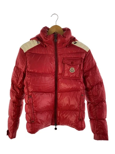 PIUMINO MONCLER 1 NYLON ROSSO TINTA UNITA