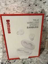 BOLTUNE TRUE WIRELESS BLUETOOTH STEREO EARBUDS EARPHONE WHITE BT-BH021 NEW OTHER
