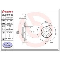 2X Bremsscheibe Vorne FüR Chevrolet Aveo-Kalos T255 03 Bis 26 Brembo LV8 Neu