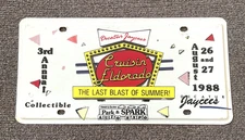 RARE 1988 DECATUR JAYCEES CRUISIN ELDORADO PARK AND SPARK EXPO LICENSE PLATE