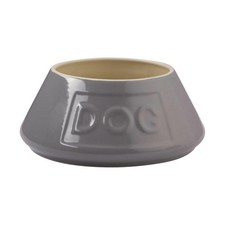 Image of Mason Cash Grey Non Tip Lettered Dog Bowl 21cm