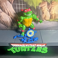 Vintage 1990 TMNT Breakfightin' Raphael Complete Wacky Action Figure