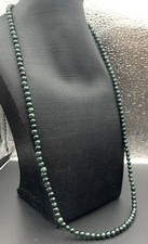 Video Certified Green Natural A JADE Jadeite Beads Necklace 23 inch    420065 TS