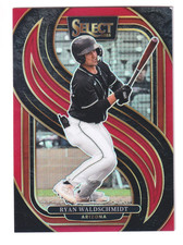 2025 Panini Select RED PRIZM PREMIER LEVEL 144 RYAN WALDSCHMIDT RC Rookie 34/149