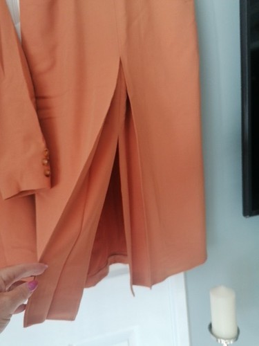 BIANCA LADIES 2 PIECE SKIRT SUIT JACKET SZ16. SKIRT SZ14. BURNT ORANGE LINED - Picture 5 of 17