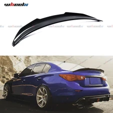 Carbon Fiber PSM Style Highkick Rear Lip Trunk Spoiler For Infiniti Q50 14-2024