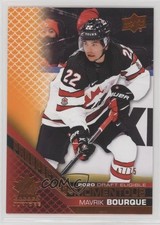 2022 Upper Deck Team Canada Juniors Electric Orange 47/75 Mavrik Bourque 3a1