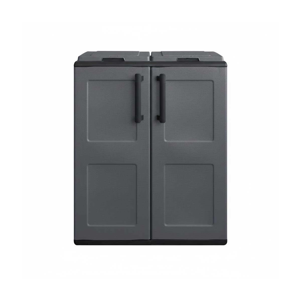 Armoire pour tri sélectif ArtPlast en résine grise de dimensions 68 x 37 x 84 cm