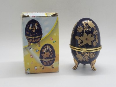 Vintage Jewelry Box Egg Egg Trinket Box Retro Style Original Box