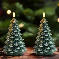 Battery Powered Realistic Flickering Taper Candles with Clips for Xmas Tree