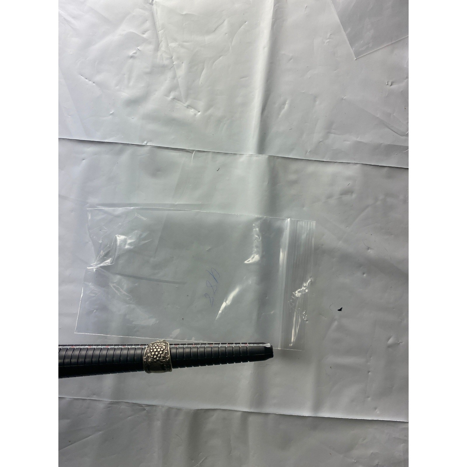 Unique Silver Tone Statement Ring Textured Design… - image 2