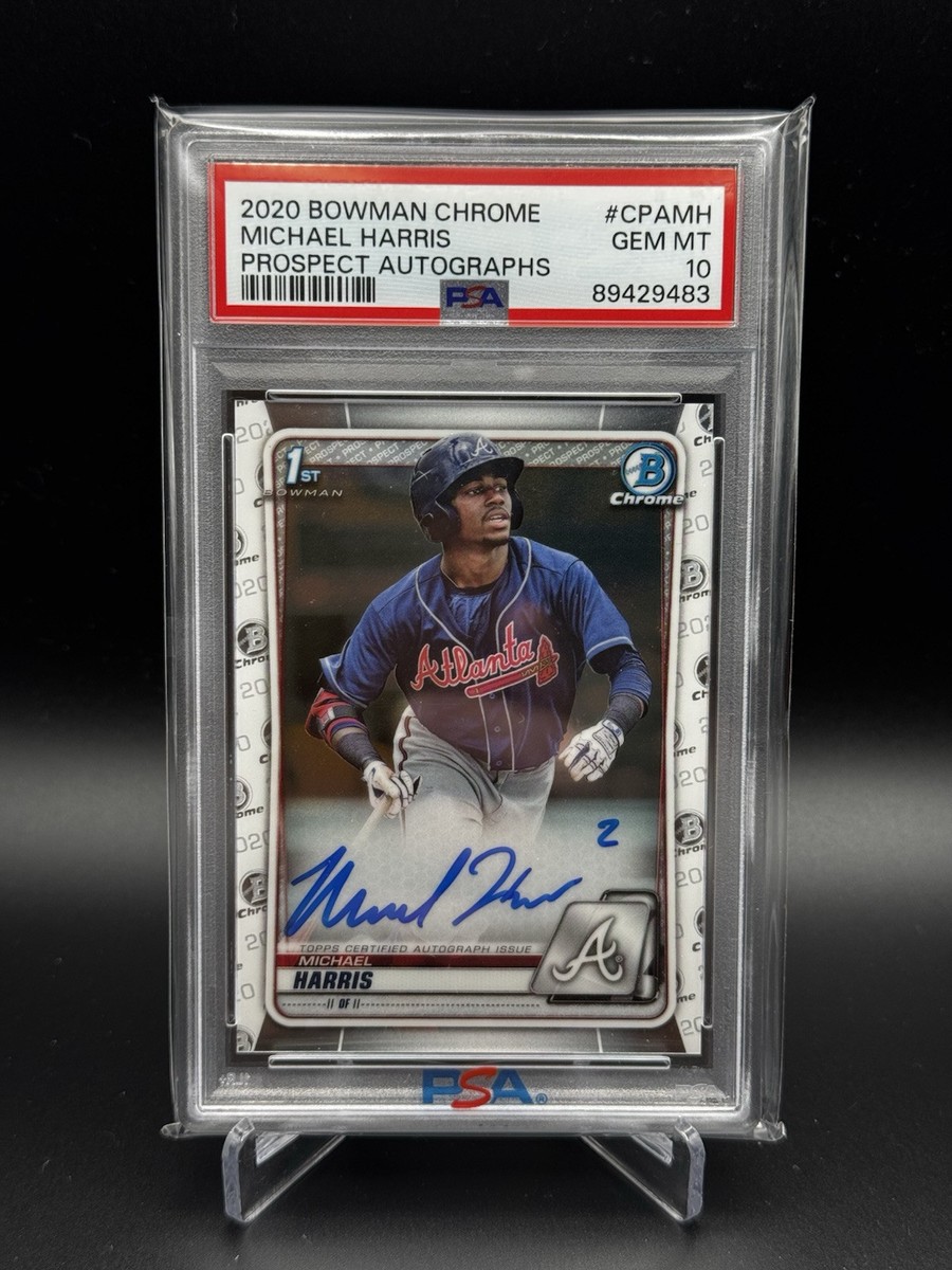 1st BOWMAN AUTO MICHAEL HARRIS Ⅱ PSA10 2022 BOWMAN CHROME MICHAEL HARRIS II 1ST AUTO PSA 10 #CPA-MH