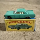 Matchbox Series Lesney Lincoln Continental Green Diecast Car with Original Box