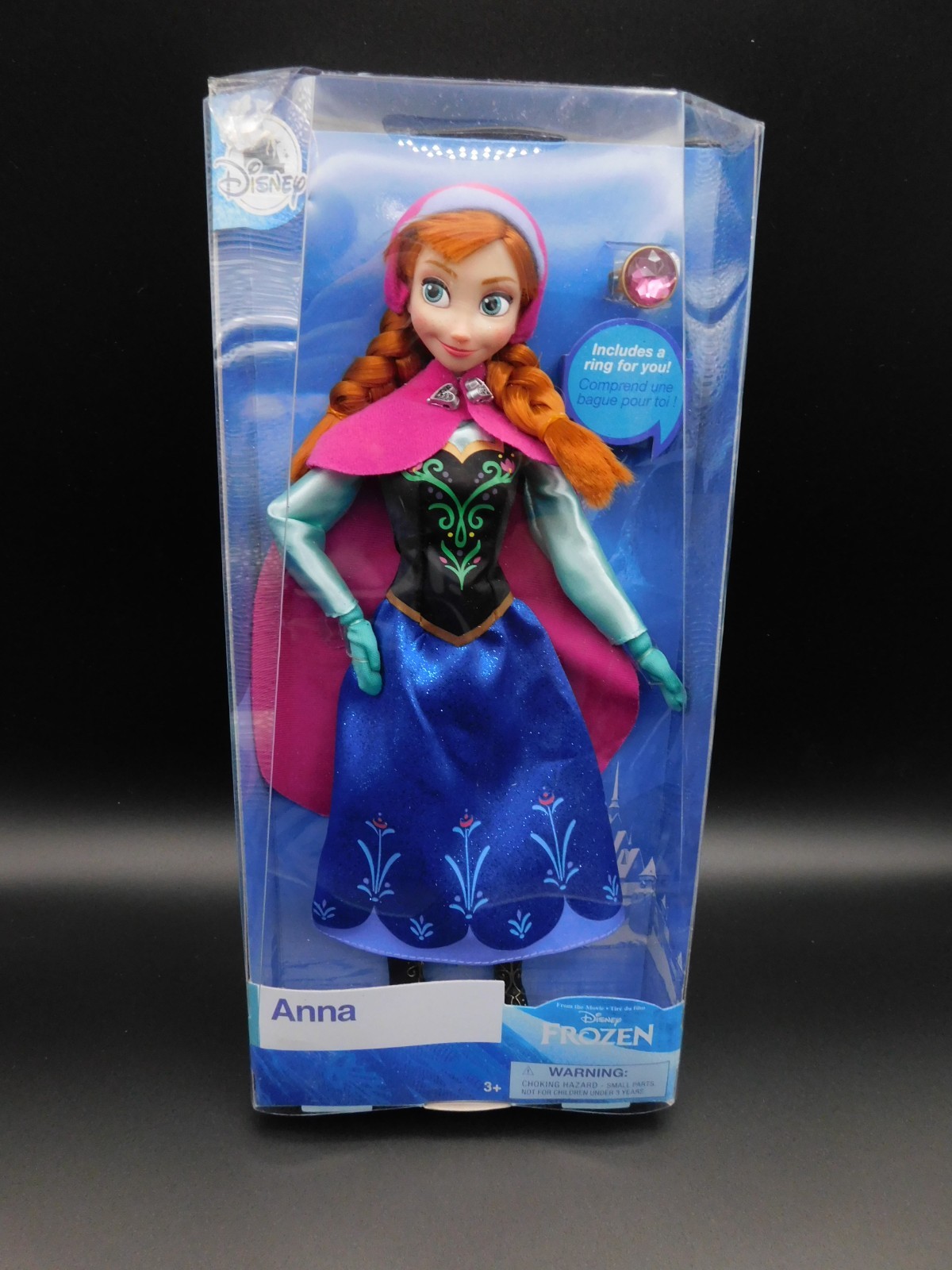 New Disney Store Frozen Anna Classic Doll with Ring