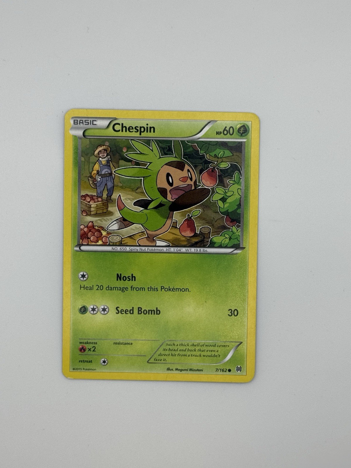 Chespin 7/162 - LP XY Breakthrough - Pokemon TCG 2015 Common Card