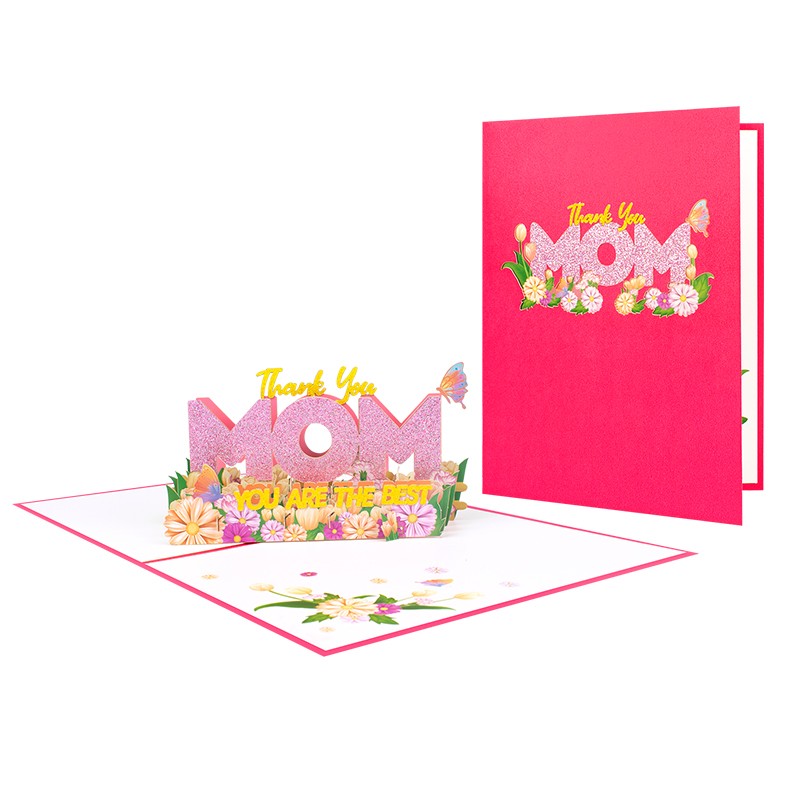 MOM in Bloom Sparkle & Petals 3D Pop Up Mother’s Day Card